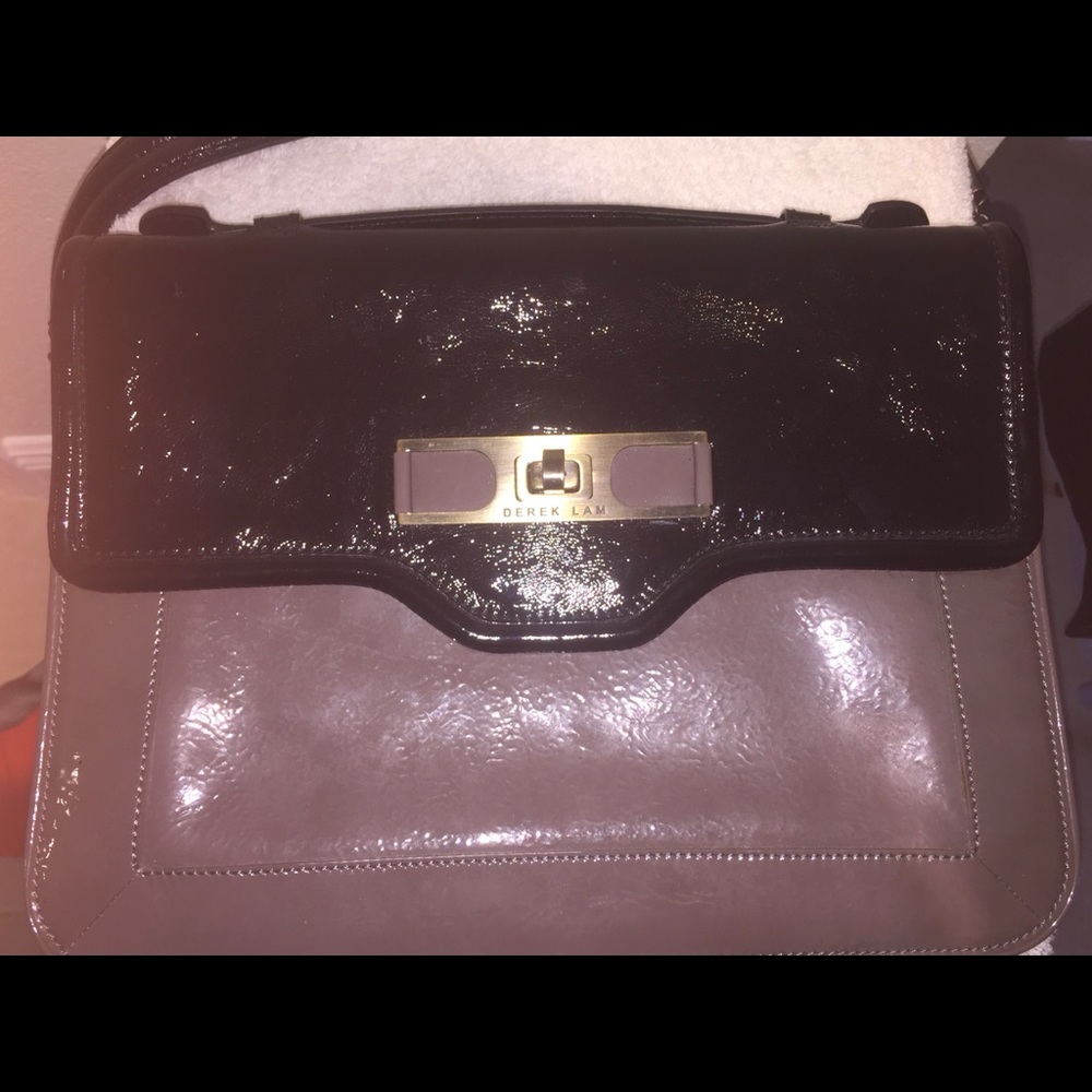 DEREK LAM Patent Leather Izzy Bag